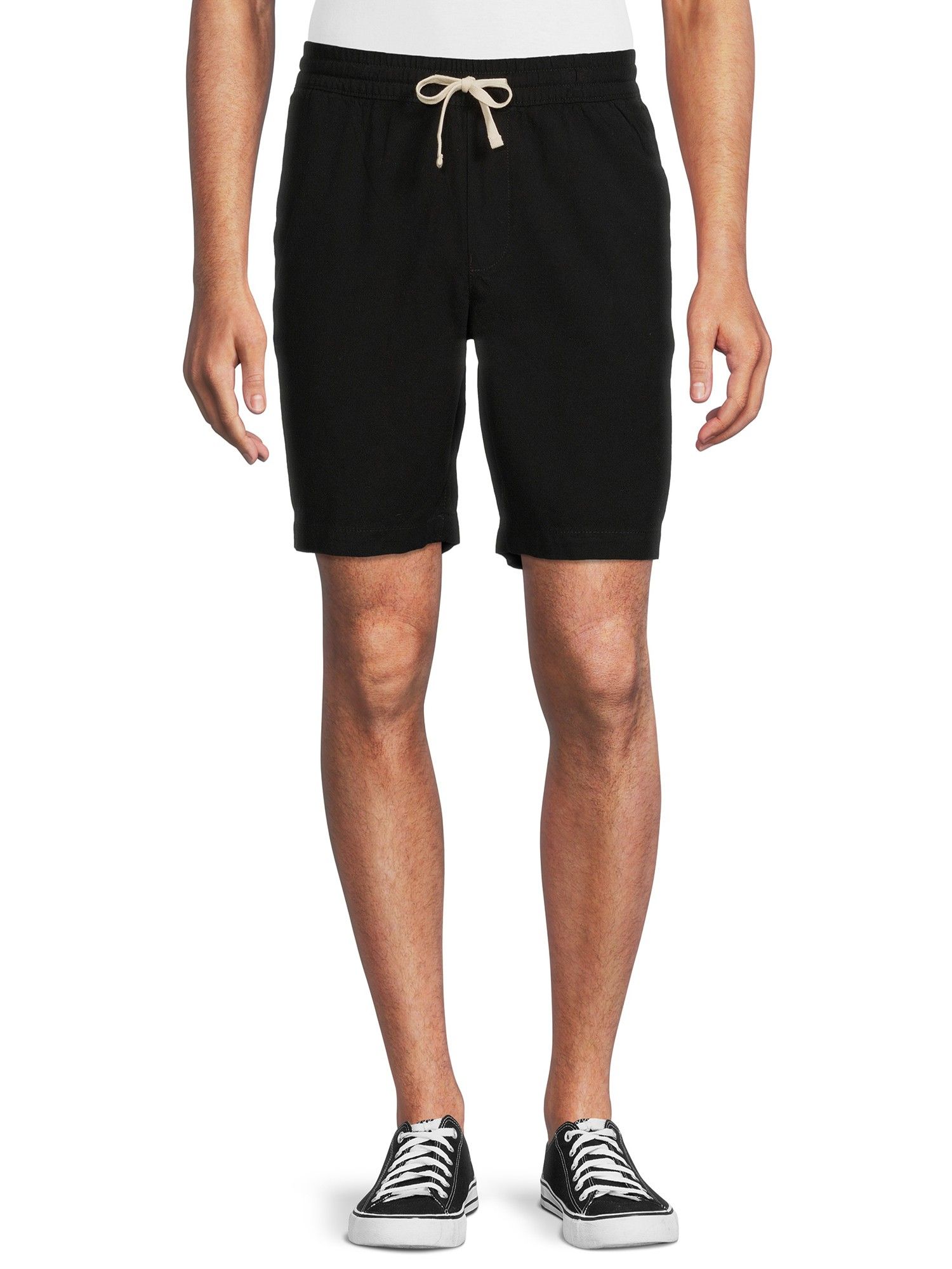 No Boundaries Men's and Big Men's Linen-Blend 5" Shorts - Walmart.com | Walmart (US)