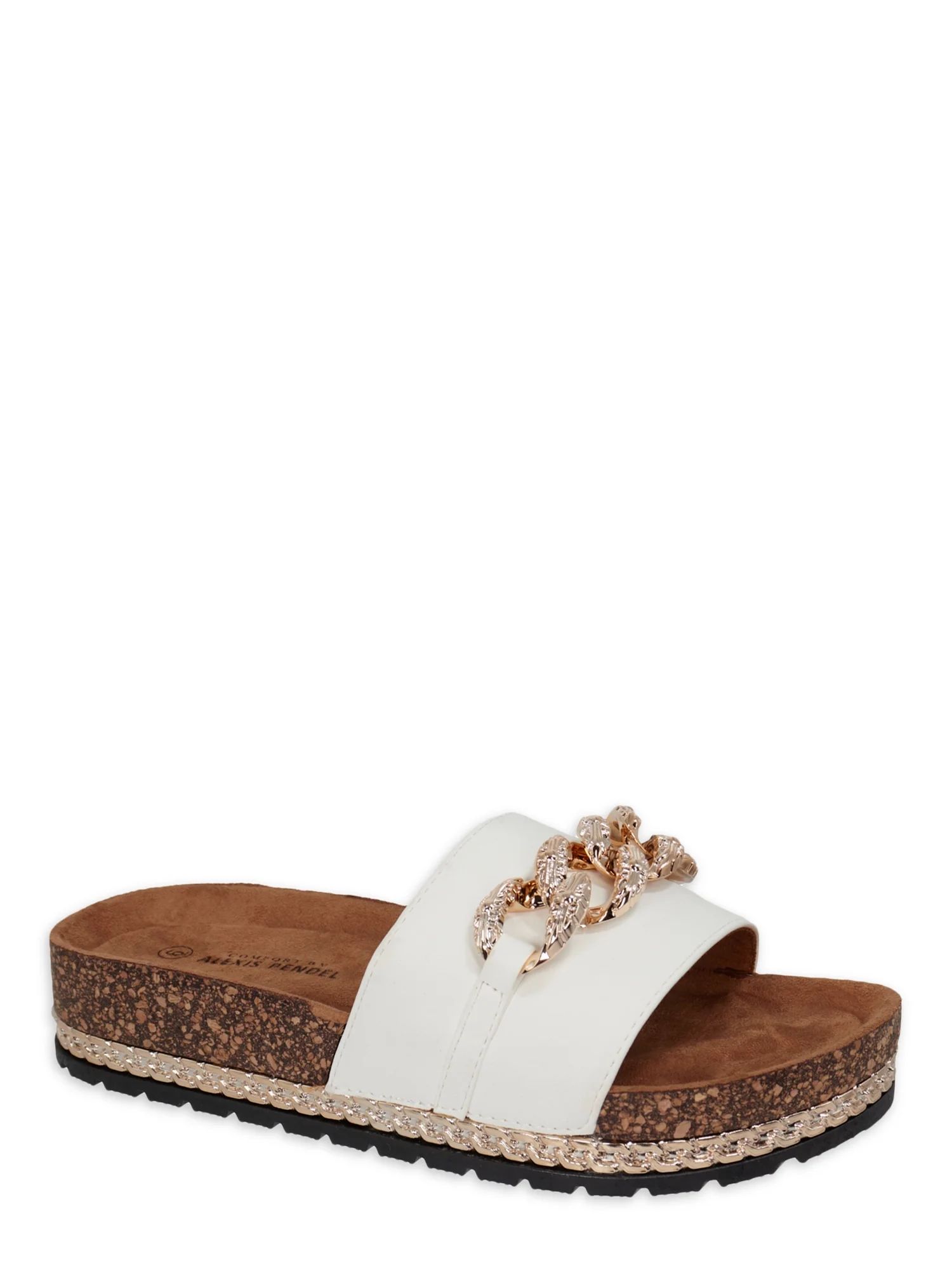 Alexis Bendel Women's Hardware Footbed Slide Sandals, Sizes 6-11 | Walmart (US)