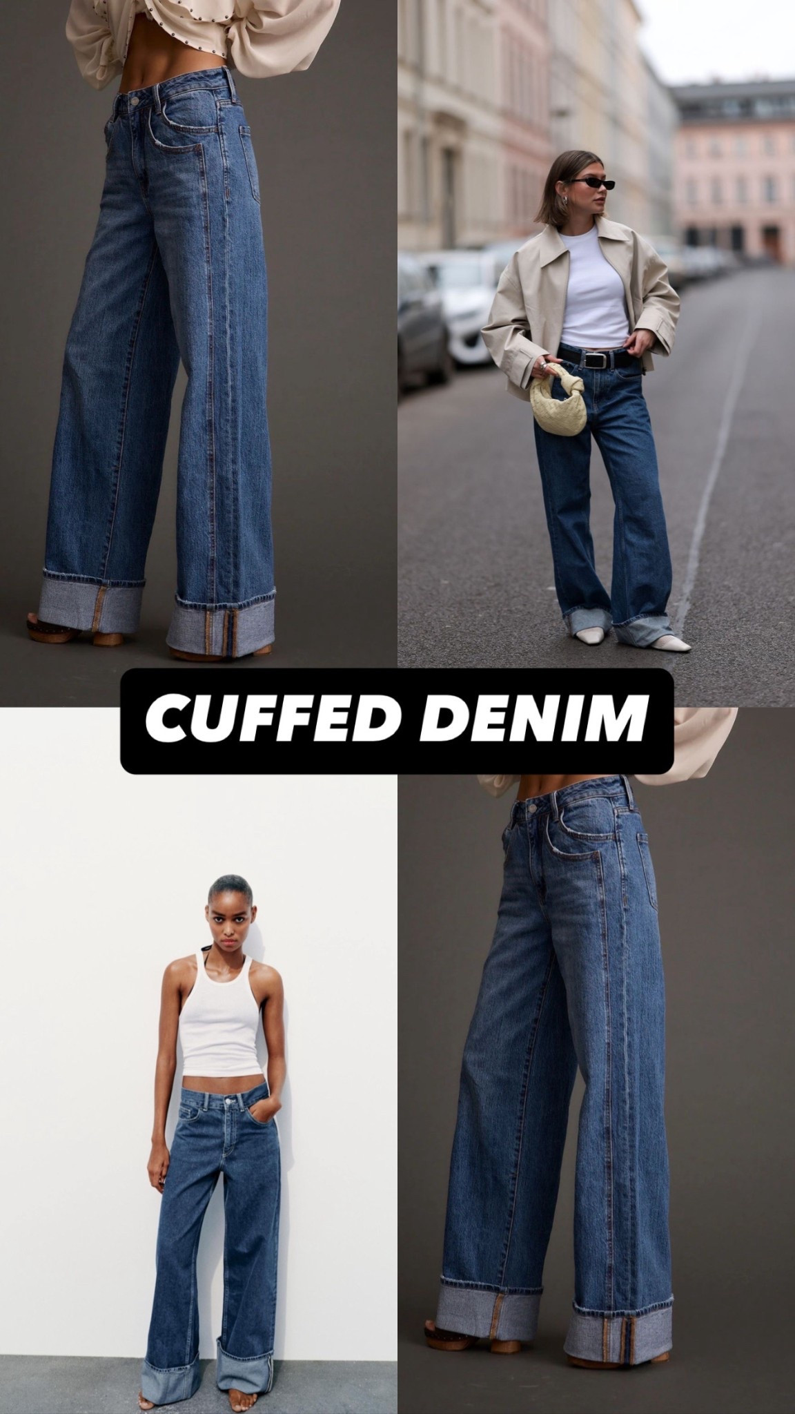 Cuffed denim 