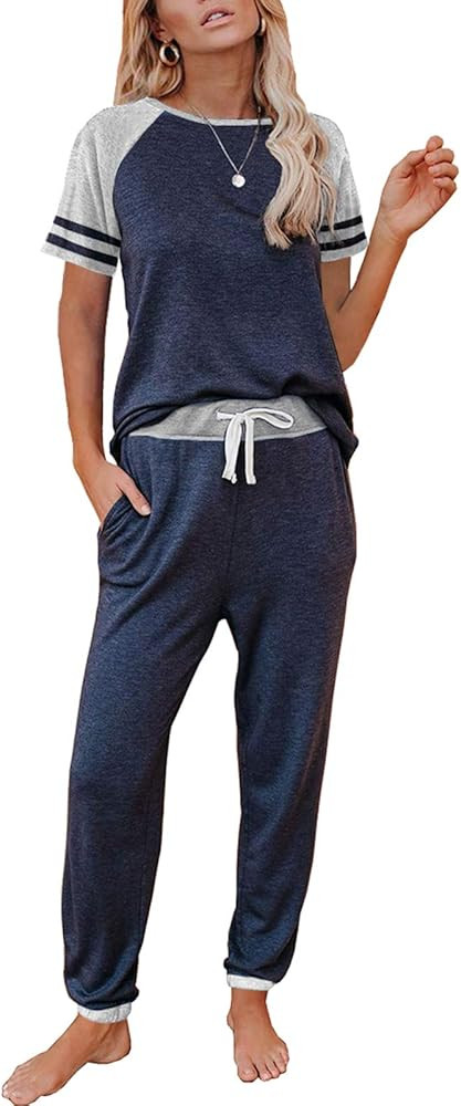 AUTOMET Women's Pajama Sets 2 Piece – Soft Summer Sleepwear with Pockets, Lounge Sets for Women... | Amazon (US)