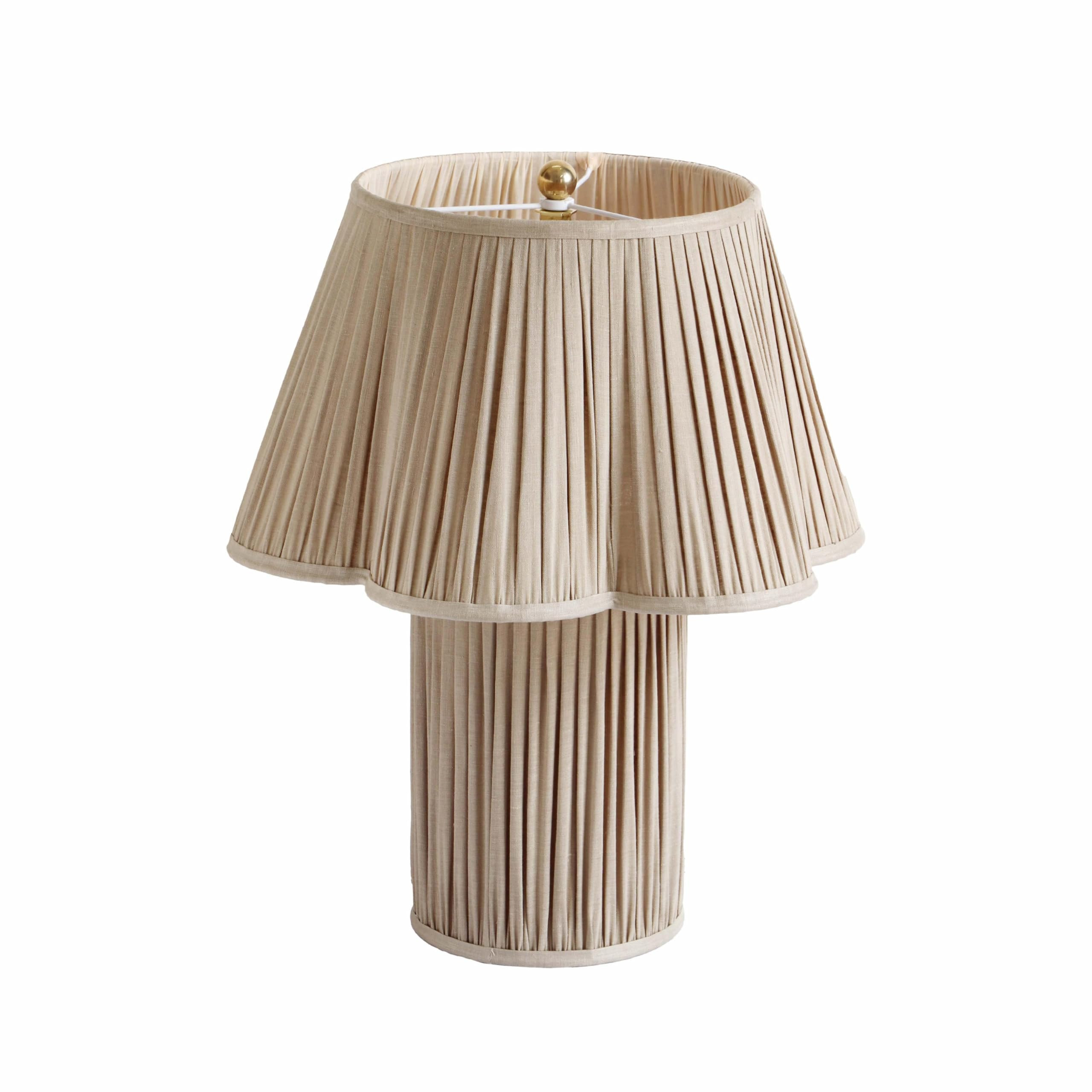 Tov Furniture Corrine Beige Linen Table Lamp | Amazon (US)