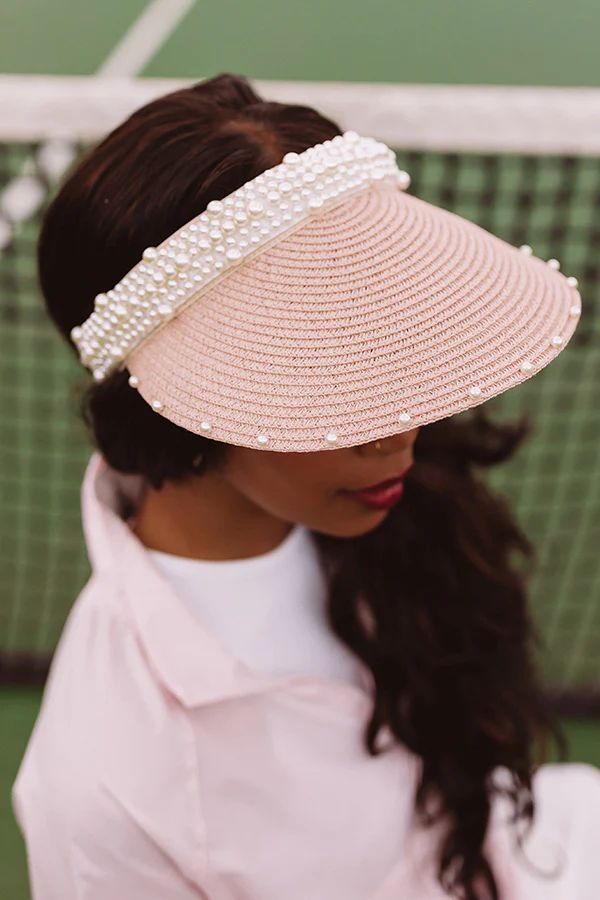 Beautiful Girly Raffia Visor in Pink | Impressions Online Boutique