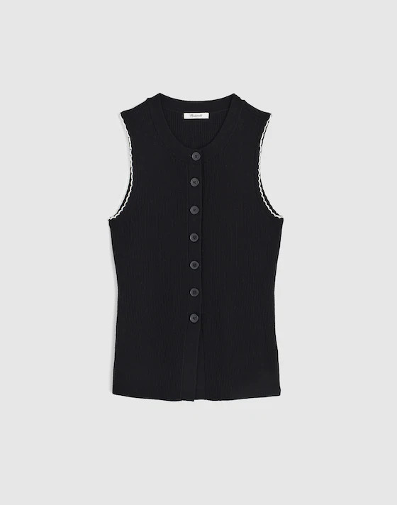 Button-Front Sweater Vest in Merino-Blend | Madewell