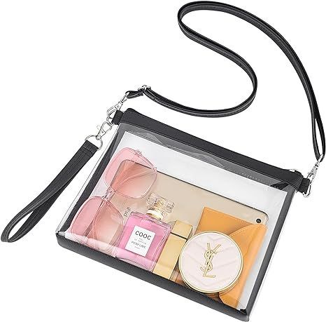 Clear Crossbody Purse Stadium Approved, Clear Stadium Bag for Women and Men with Adjustable Shoul... | Amazon (US)