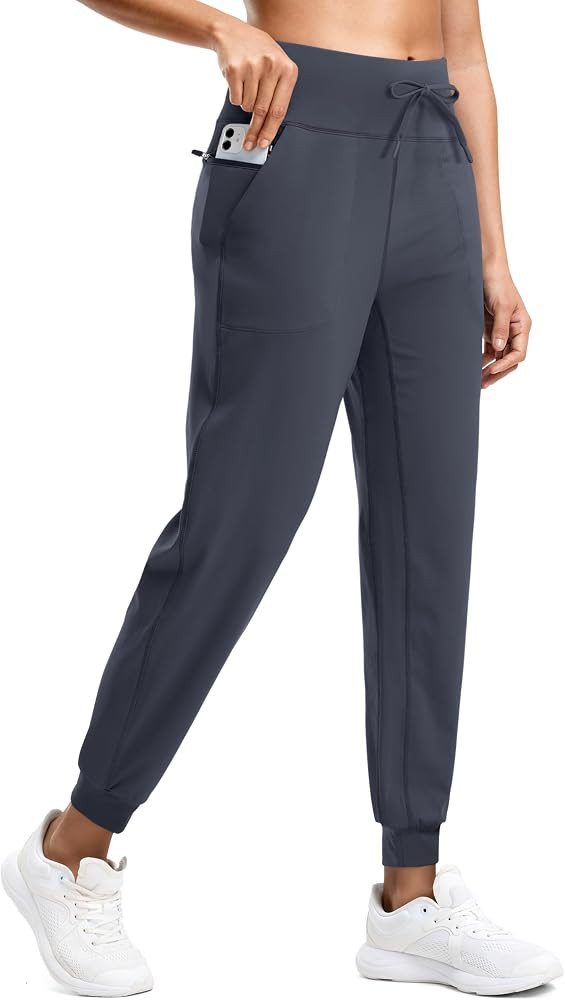 G Gradual Women's Joggers Zip Pockets Drawstring Gym Sweatpants High Waisted Tapered Pants for Wo... | Amazon (US)
