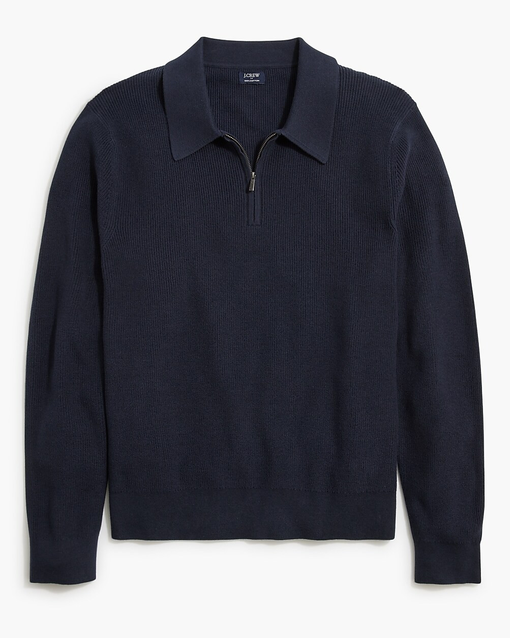 Ribbed cotton sweater-polo | J.Crew Factory