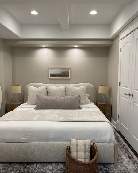 Basement bedroom view! Our bed is ling size. Bedding is a look for less from Amazon. 

#bedroom #bed #bedding #amazonhome #homedecor #salealert

#LTKSaleAlert #LTKHome