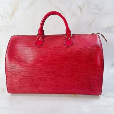 LOUIS VUITTON M42997 Epi Speedy 35 Boston Bag Handbag Red Leather LV Auth 083230 | eBay US