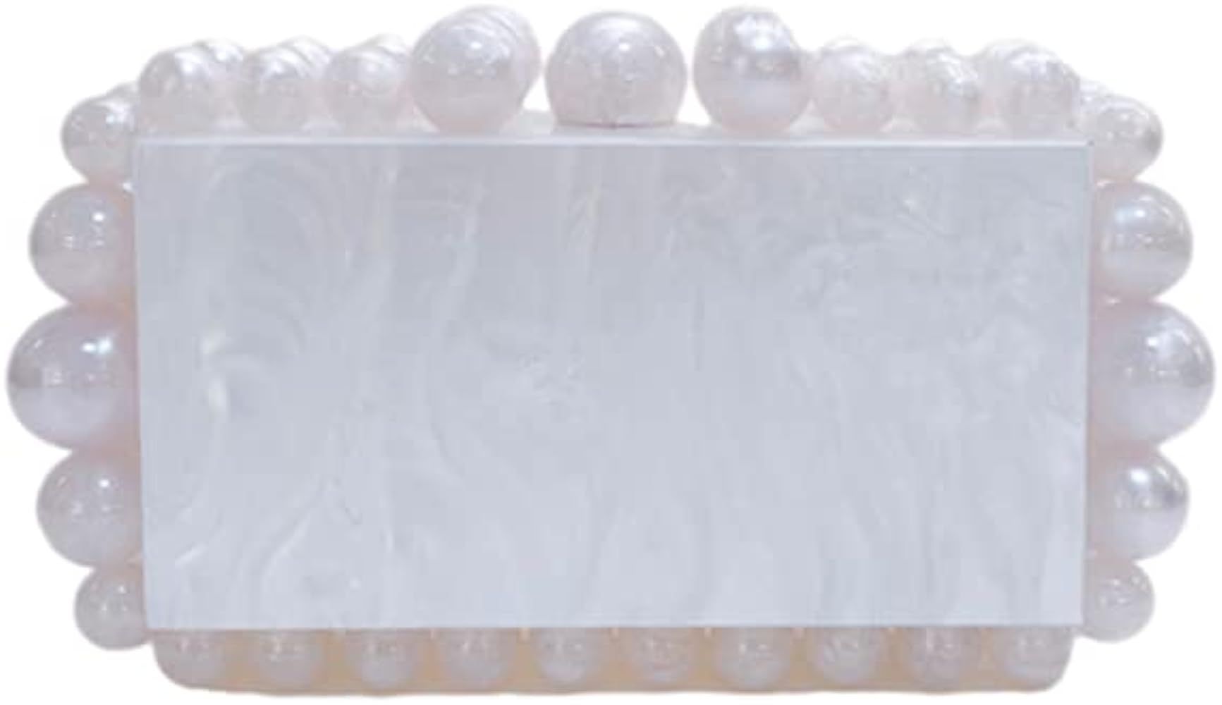 AZWBAG Women's Evening Bag Sparkly Pearl Purse Bling Acrylic Square Clutch Purse | Amazon (US)
