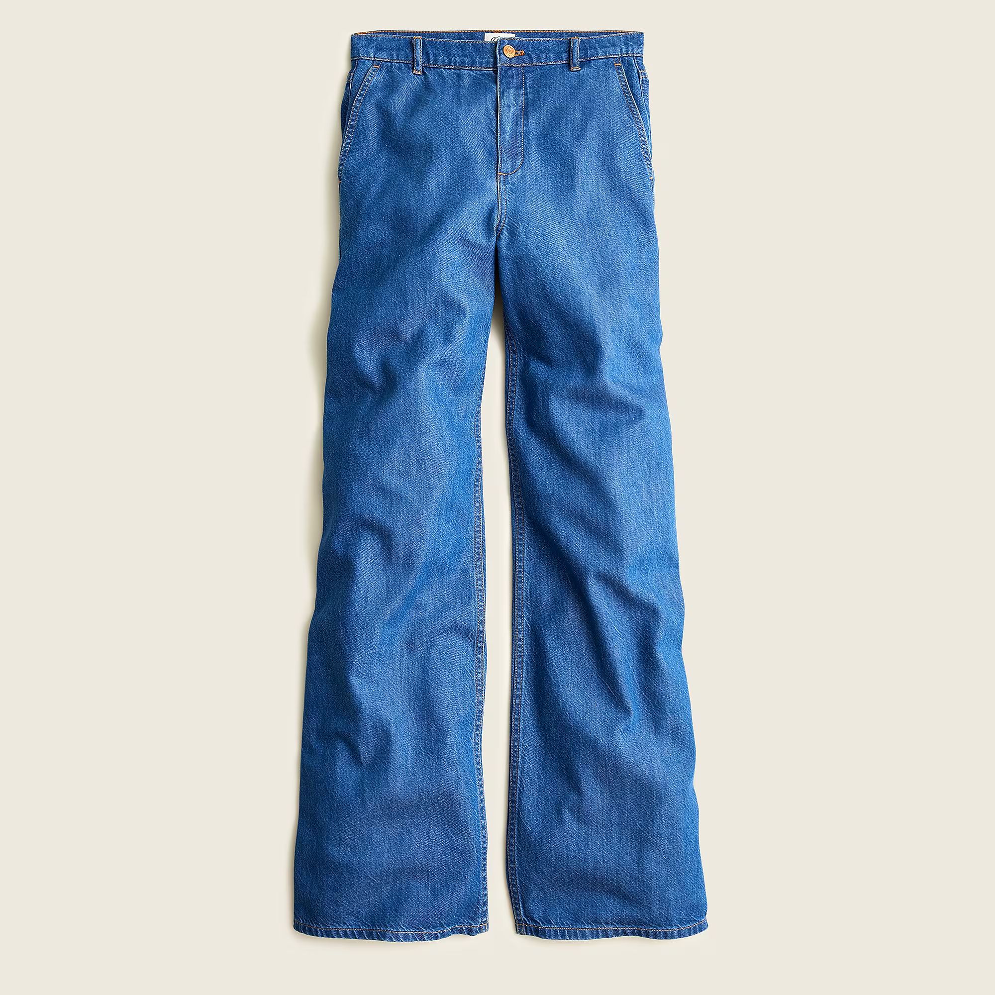 High-rise drapey trouser jean | J.Crew US