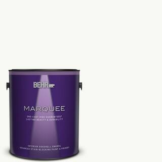 BEHR MARQUEE 1 gal. #PR-W15 Ultra Pure White Eggshell Enamel Interior Paint & Primer 245001 - The... | The Home Depot