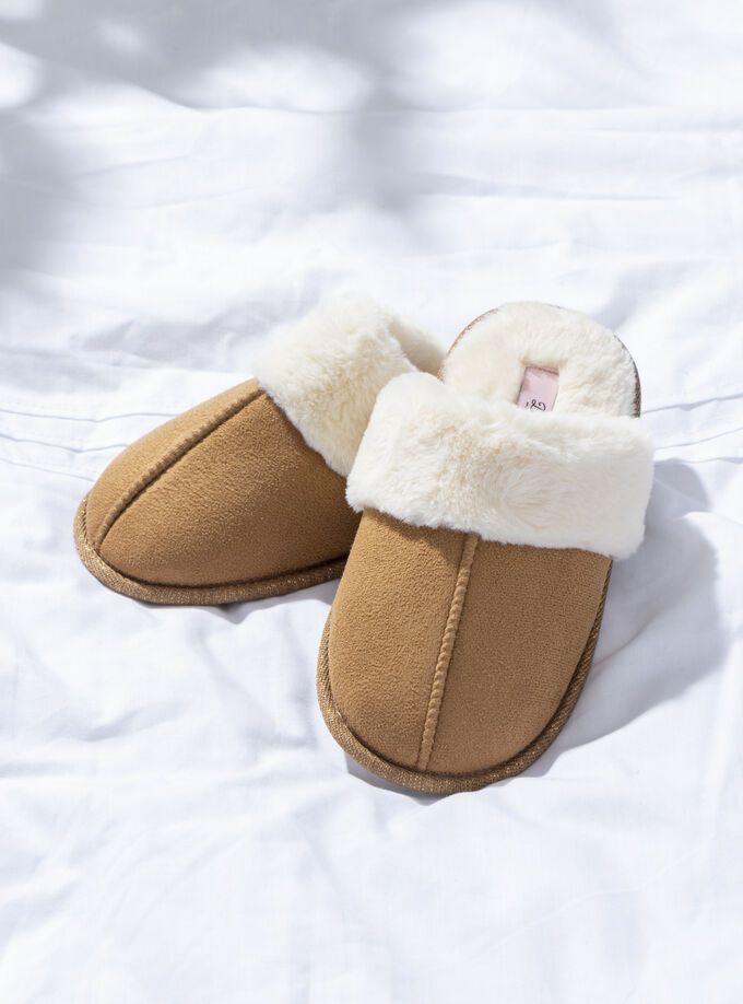 Pastel suedette mule slippers - Pink | Boux Avenue (UK)