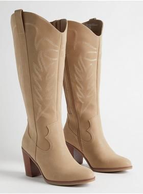 Tall Shaft Heeled Western Boot (WW) | Torrid (US & Canada)