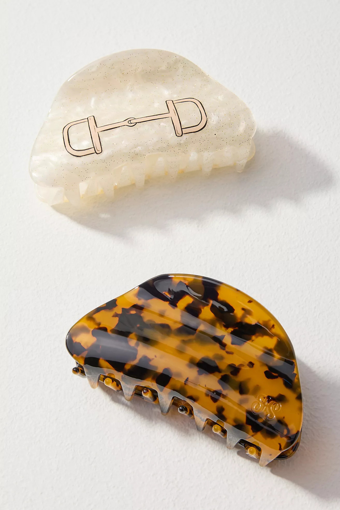 Frasier Sterling Horsebit Hair Claw Clips, Set of 2 | Anthropologie (US)