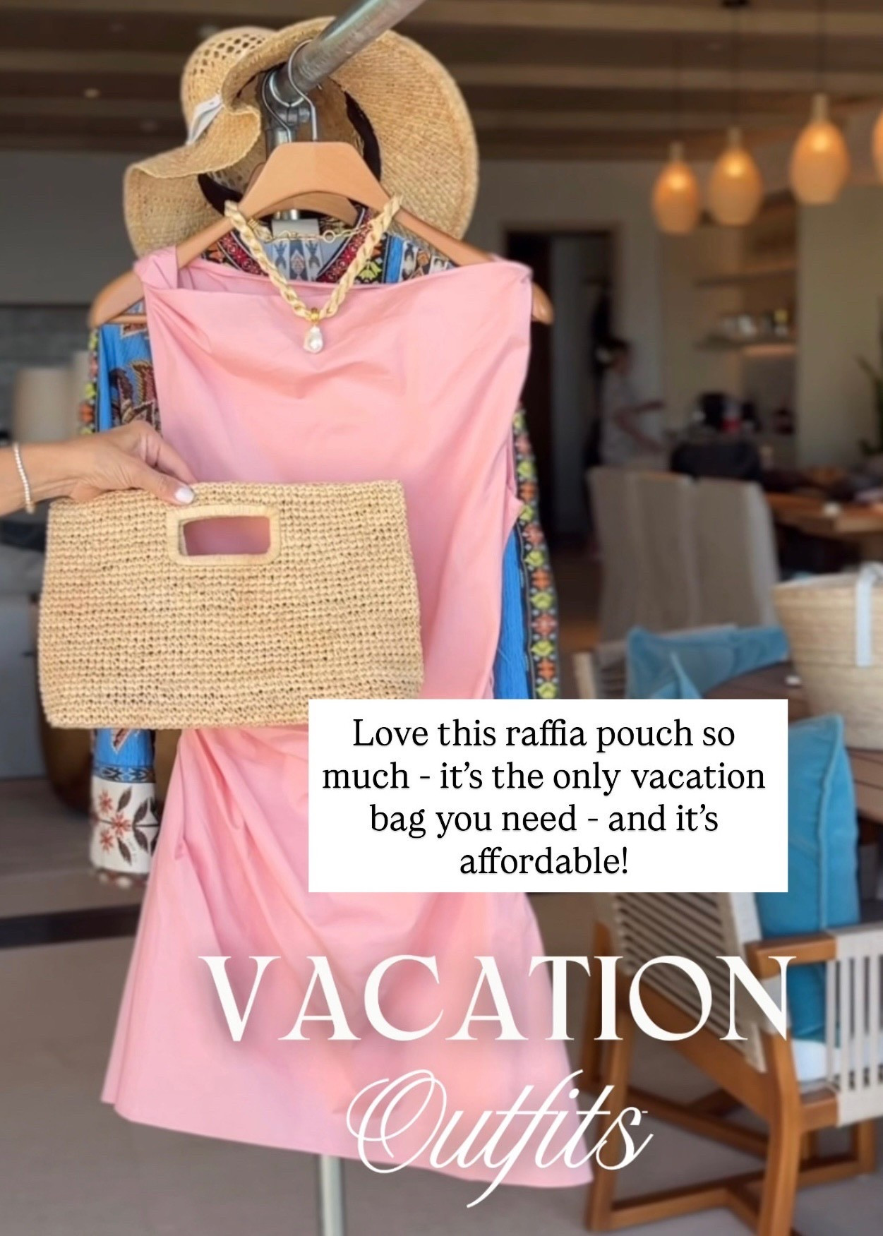 A raffia pouch is the perfect evening bag on vacation!

#LTKOver40 #LTKTravel #LTKSeasonal