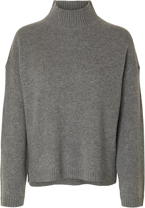 SELECTED FEMME Women's Slfcille Ls Knit High Neck Noos | Amazon (UK)
