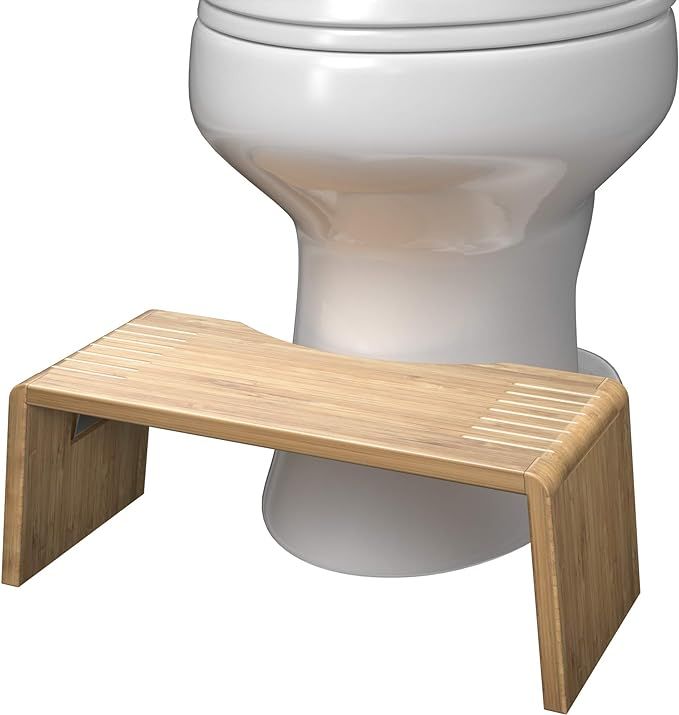Squatty Potty Oslo Folding Bamboo Toilet Stool 7" Collapsible, Brown | Amazon (US)