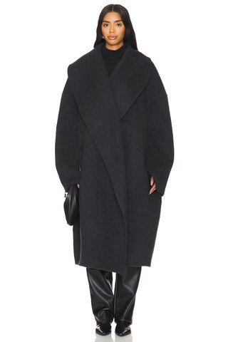 Helmut Lang Apex Cocoon Coat in Dark Charcoal from Revolve.com | Revolve Clothing (Global)