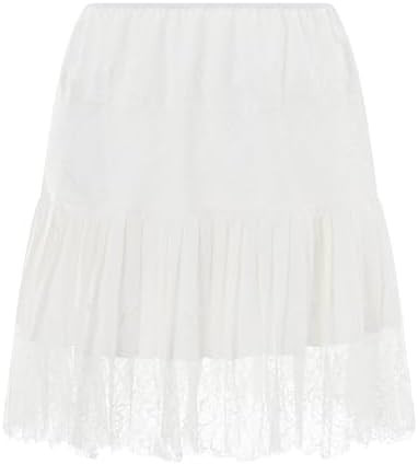 Women Y2k Lace Slip Skirt Elastic Low Rise Mini Skirts Pleated Half Slip Short Skirt Flowy Short ... | Amazon (US)
