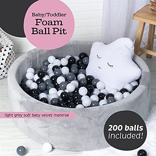 Ball Pit Gray with 200 Balls | Modern Ball Pit | Stylish Ball Pit | Foam Ball Bit | Extra Soft fo... | Amazon (US)