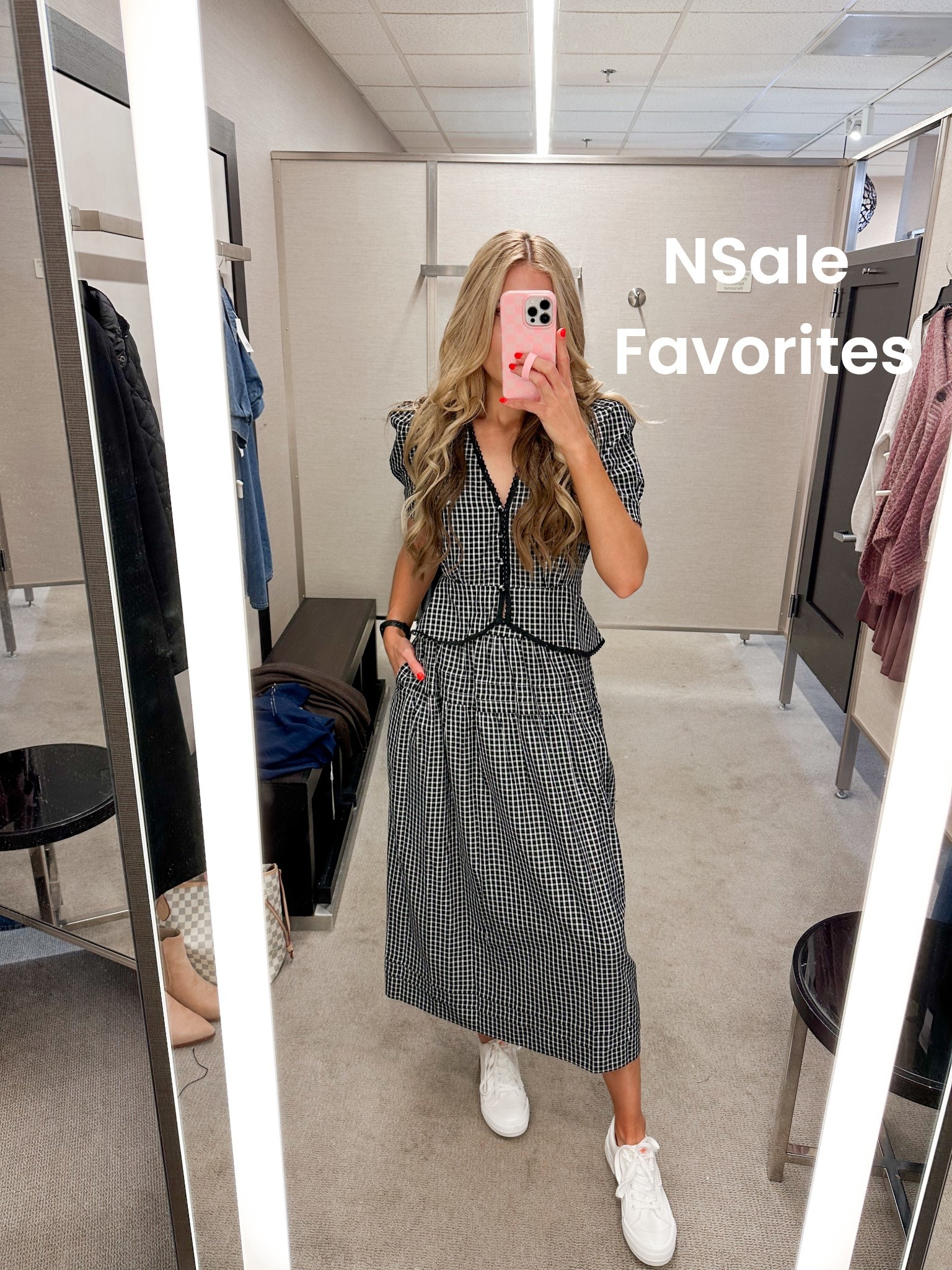 Nordstrom Anniversary Sale Look 🖤🤍
Obsessed with this matching gingham set! The ruffle sleeves and relaxed skirt make it effortlessly chic, and pairing it with sneakers gives it that casual-cool vibe I love.

🖤 Both pieces are part of the NSale — and they’re separate so you can mix & match!

#LTKSaleAlert #LTKStyleTip #LTKSeasonal