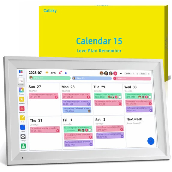 Callsky 15.6 Inch Digital Calendar WiFi Smart Digital Calendar Planner & Chore Chart, 1080P FHD I... | Walmart (US)