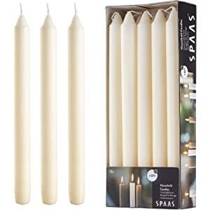 10 Pack Straight Unscented Ivory Candles - 9.5 Inch Tall Candle Sticks - Dripless Long Burning Ca... | Amazon (US)