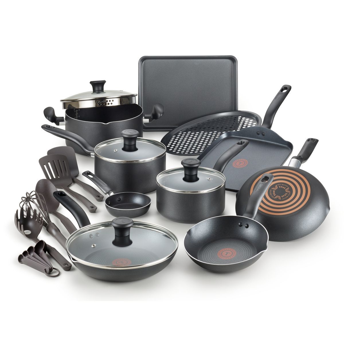 T-fal Simply Cook Nonstick Cookware, 20pc Set, Black | Target
