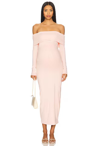 The Alison Midi Dress in Dusty Pink | Revolve Clothing (Global)