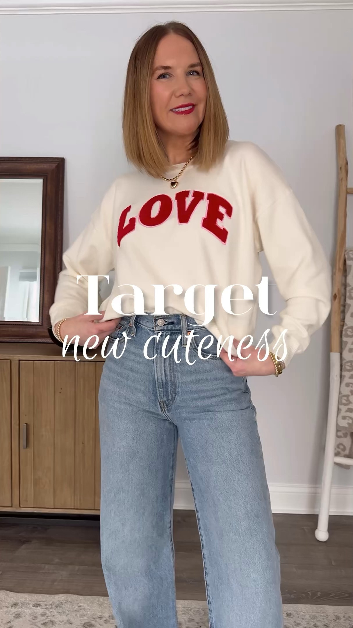 All the 😍 for these Target Valentine’s Day pullovers! 
 I sized up to a large in all 🥰

Casual Valentine’s Day outfit, heart sweatshirt, teacher outfit, mom outfit, easy everyday outfit, comfy outfit, wide leg Levi’s jeans, red sneakers, converse high tops

#LTKStyleTip #LTKFindsUnder50 #LTKSeasonal