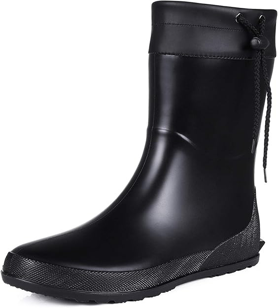 Asgard Women's Mid Calf Rain Boots Collar Gardening Boots Ultra Lightweight Portable Garden Shoes | Amazon (US)