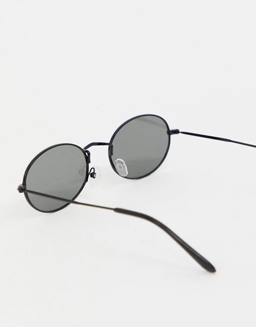 Reclaimed Vintage – Inspired – Runde Sonnenbrille in Schwarz, exklusiv bei ASOS | ASOS DE