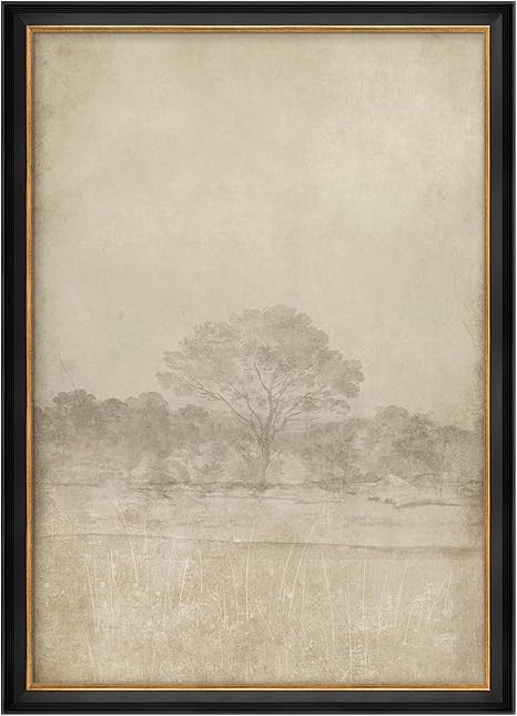 MUDECOR Premium Framed Wall Art Minimal Tree Landscape Sketch Soft Neutral Toned Nature Illustrat... | Amazon (US)
