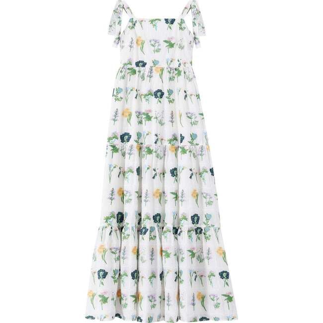 Womens Freya Embroidered Maxi Dress Floral | Maisonette
