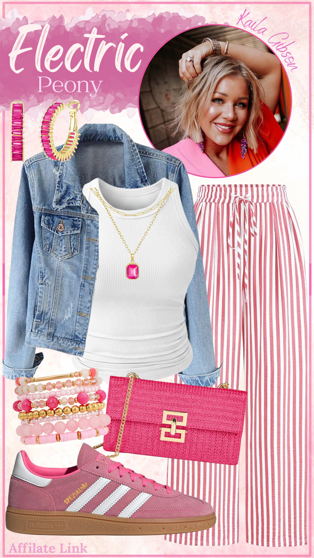 Maximum color, maximum impact. ⚡️If you’ve been looking for a sign to wear more pink, this is it. These striped trousers are a total mood booster and look so chic paired with a classic denim jacket.

#springstyle #pinkvibes #fashiontrends 

 