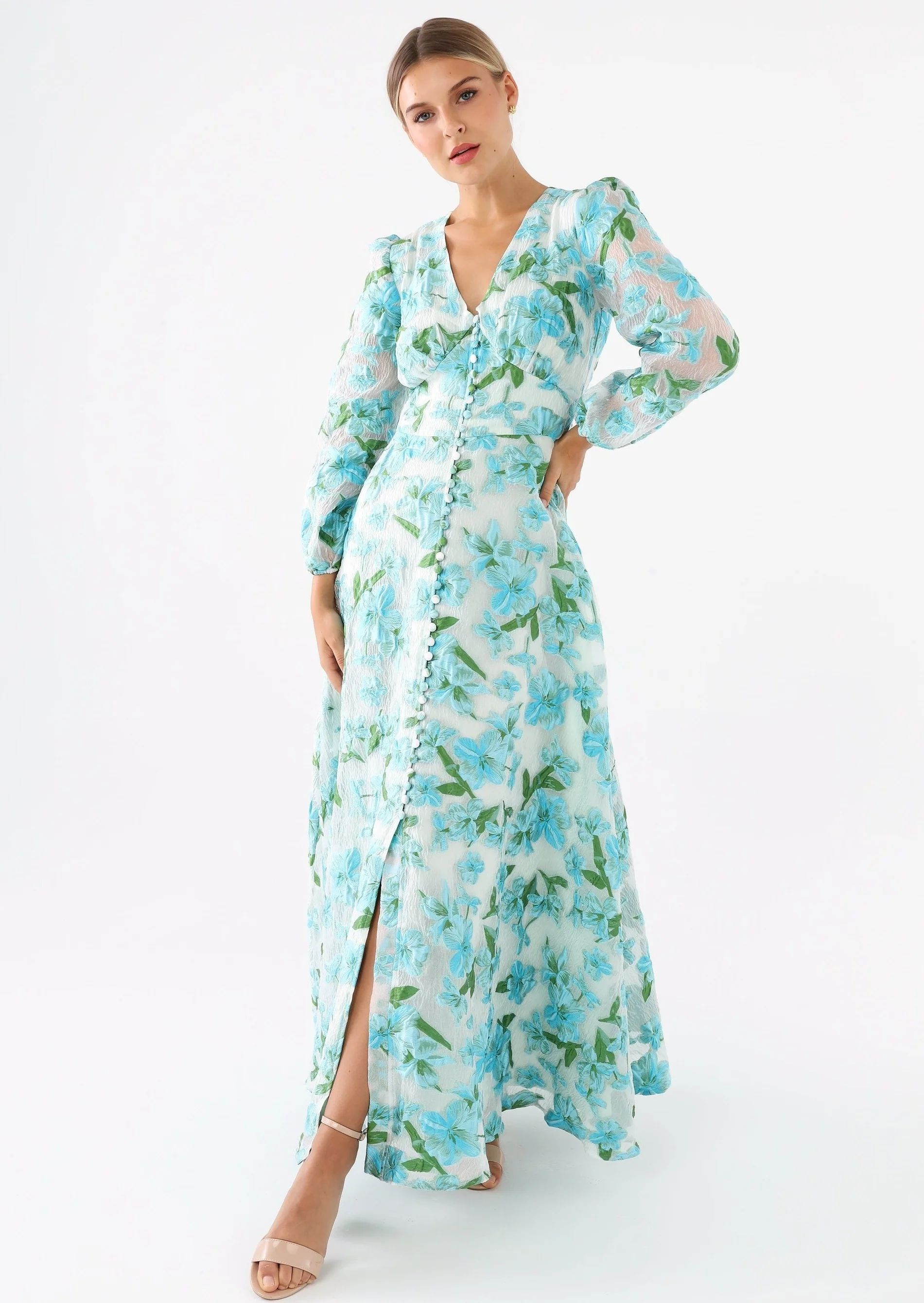Brooke Gown Tropical Organza | Abbey Glass