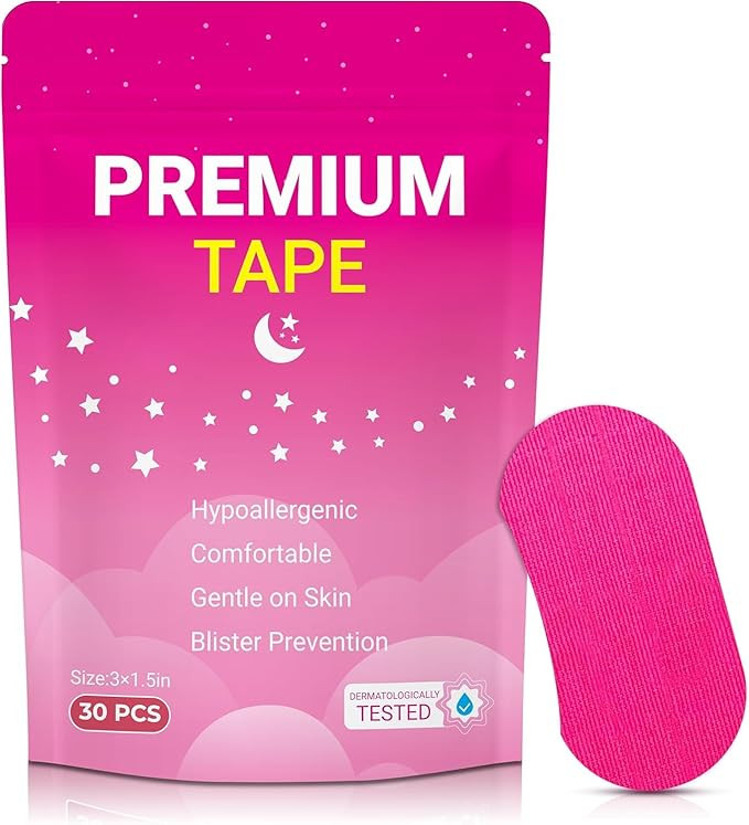 30 Pcs Pink Premium Strip Hypoallergenic Painless, Strong Adhesive Tape Multi-Functional for Slee... | Amazon (US)