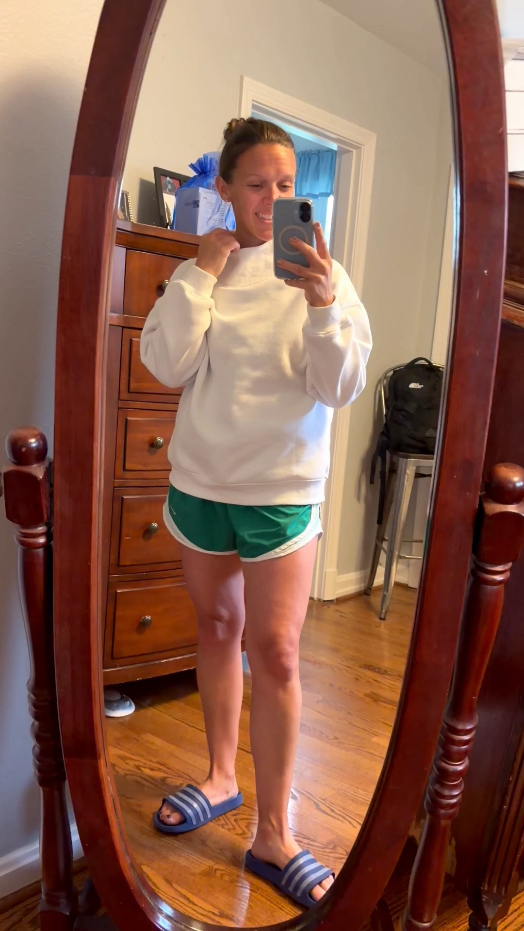 This mockneck is a comfy cutie and not too tight of a fit, fits tts. 

#LTKU #LTKOver40 #amazon #sweatshirt #mockneck
#LTKstorytime #LTKvlog #LTKActive