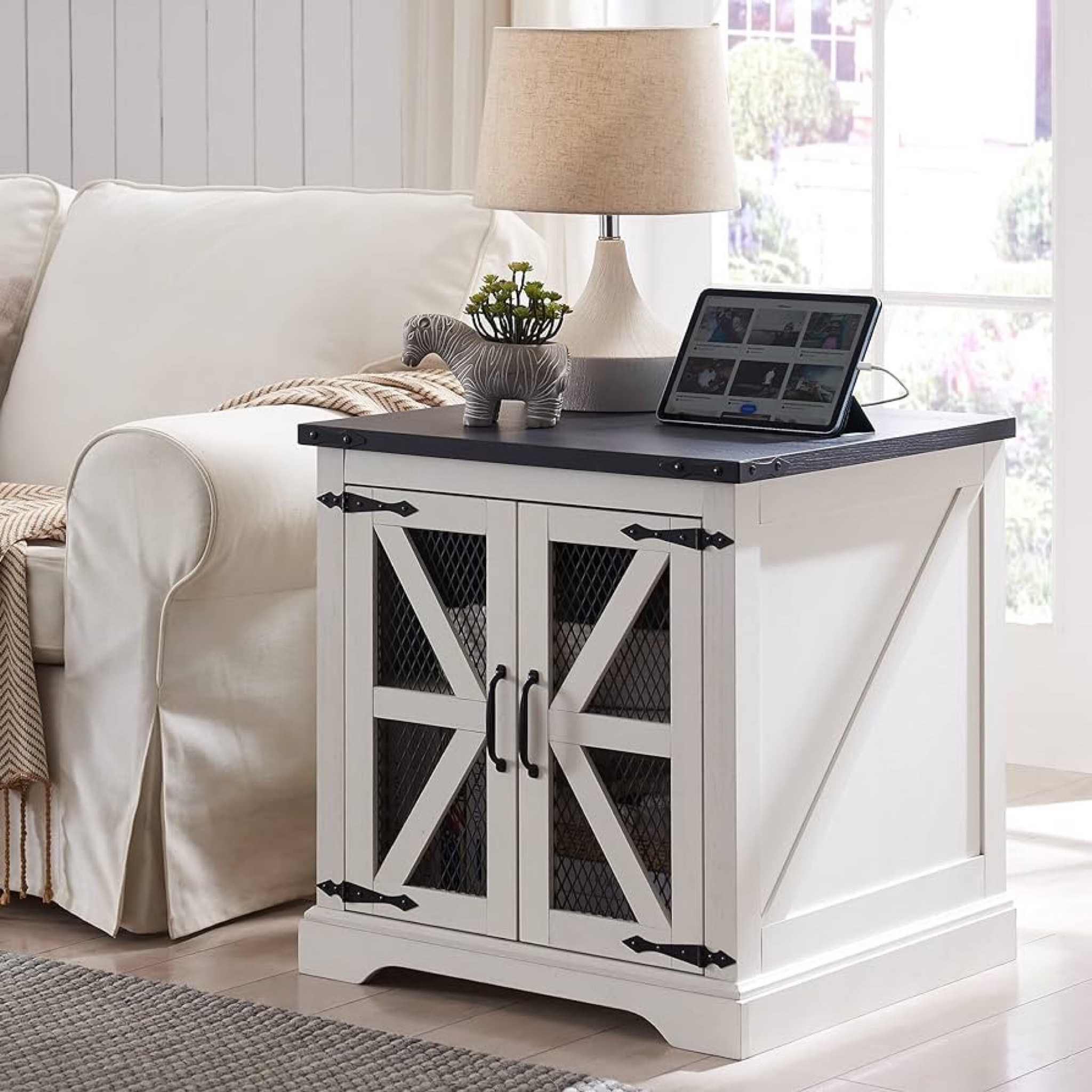 Love the farmhouse shabby chic side table. Would bring style to any living room or family room. 

#LTKxPrime #LTKsalealert #LTKhome