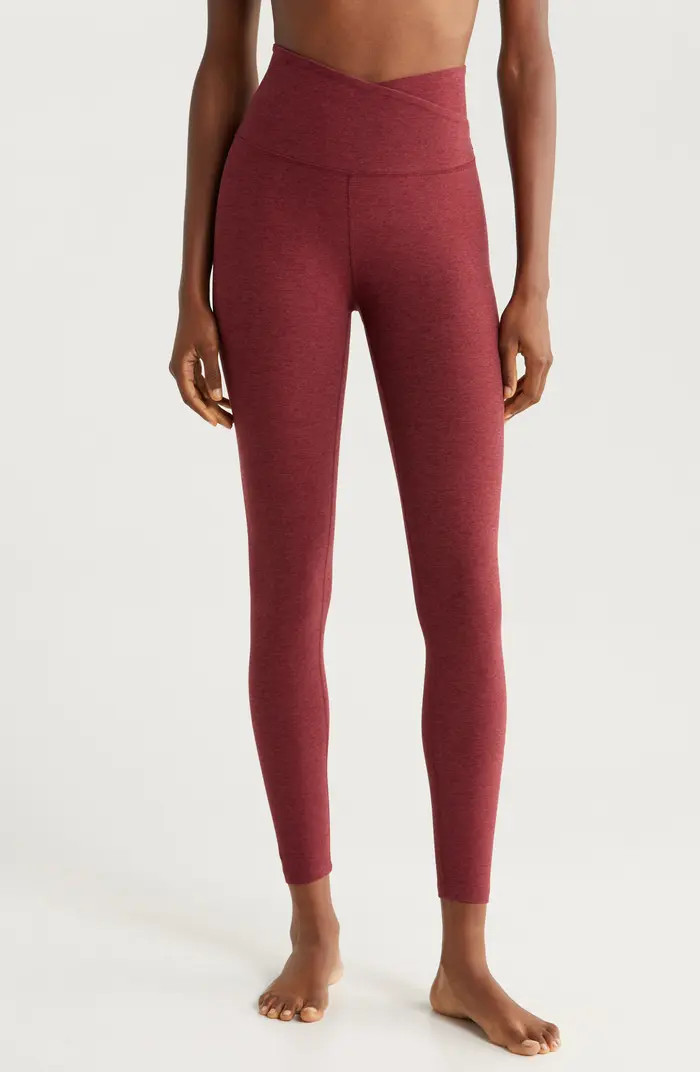 At Your Leisure Space Dye High Waist Midi Leggings | Nordstrom