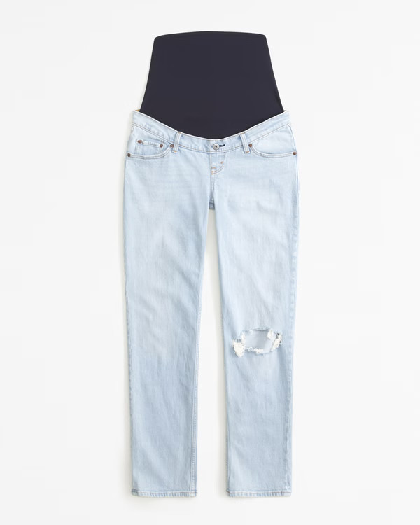 Women's Maternity 90s Straight Jean | Women's Bottoms | Abercrombie.com | Abercrombie & Fitch (US)