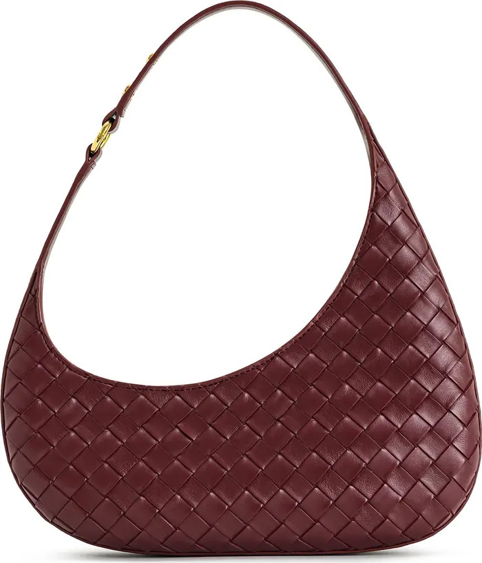 Harlee Woven Faux Leather Shoulder Bag | Nordstrom