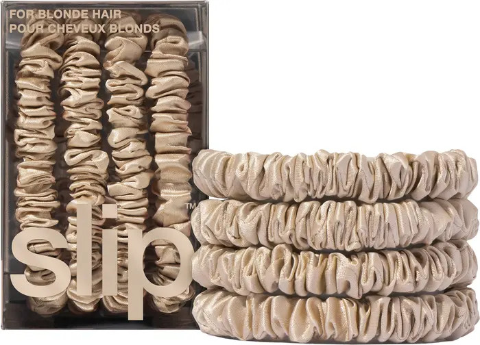 Pure Silk 4-Pack Skinny Scrunchies: Back to Basics Collection | Nordstrom