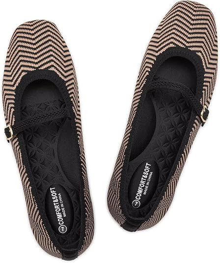 Frank Mully Mary Jane Women Flat Shoes Slip on Square-Toe Washable Shoes Comfortable for Dressy a... | Amazon (US)