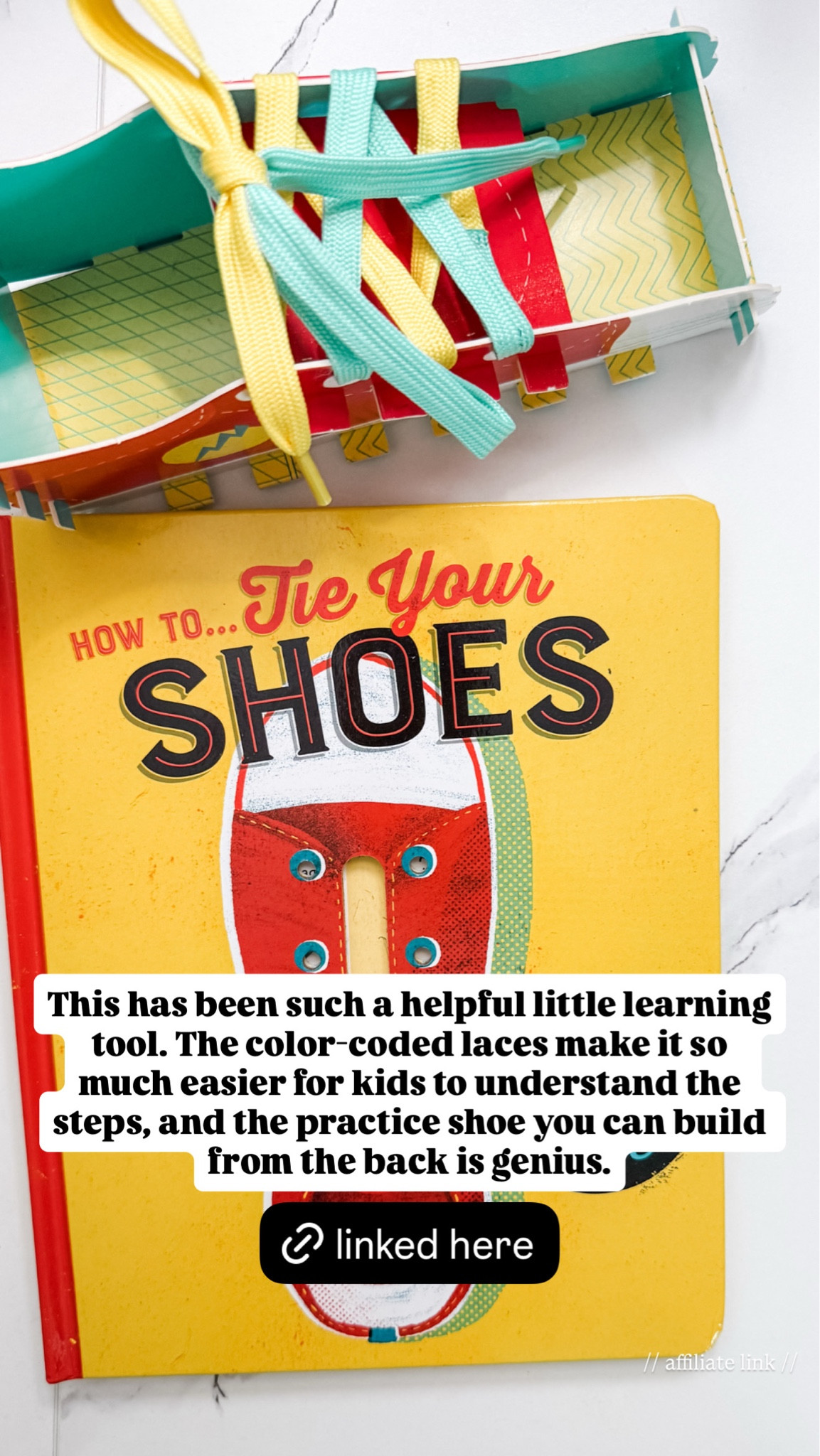 This has been such a helpful little learning tool. The color-coded laces make it so much easier for kids to understand the steps, and the practice shoe on the back is genius.

#LTKmomlife #LTKKids #LTKHome