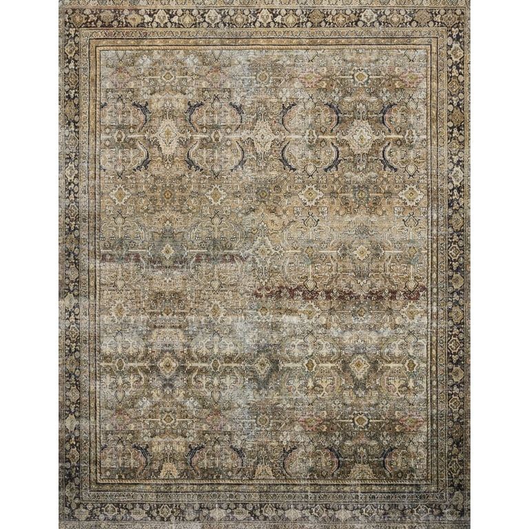 Loloi II Layla Printed Oriental Distressed Olive / Charcoal Area Rug | Walmart (US)