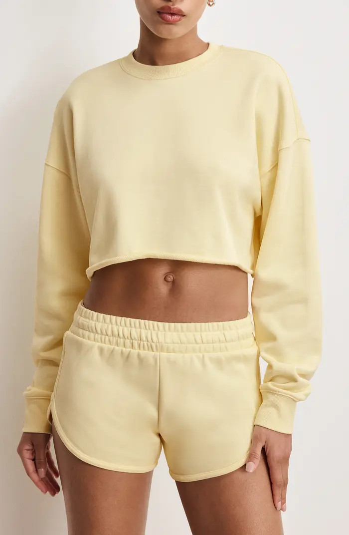 French Terry Crop Sweatshirt | Nordstrom