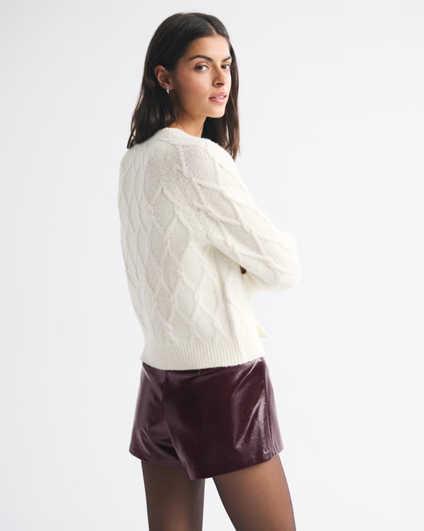 Women's Stretch Vegan Glossy Leather Micro Short | Women's New Arrivals | Abercrombie.com | Abercrombie & Fitch (US)