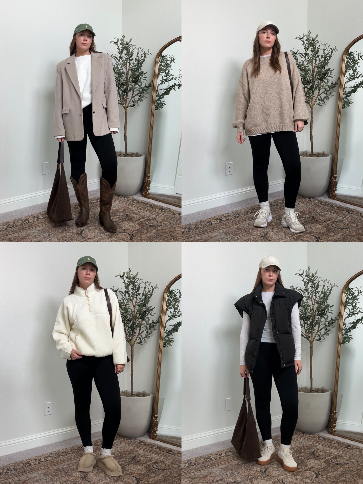 my FAVORITE leggings, styled four ways for ya 👏🏼✨

Leggings size L, these are SLIMMING with waist control 
.
.
.
#leggingsoutfit #winterstyle #casualoutfitideas #momstyle #amazonfashionfinds 

#LTKmomlife #LTKootd #LTKFindsUnder50