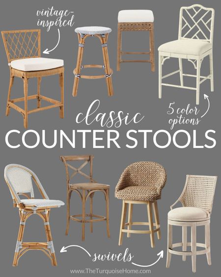 Do you have a countertop bar area? These classic countertop stools are my favorites!

#LTKHome